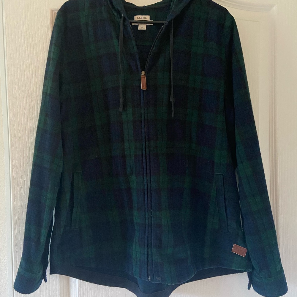L.L. Bean Green and Blue Plaid Jacket